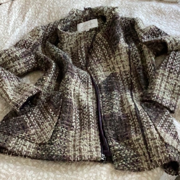 ModCloth Jessica Simpson wool blend zippered car coat, L, used. - Picture 3 of 11